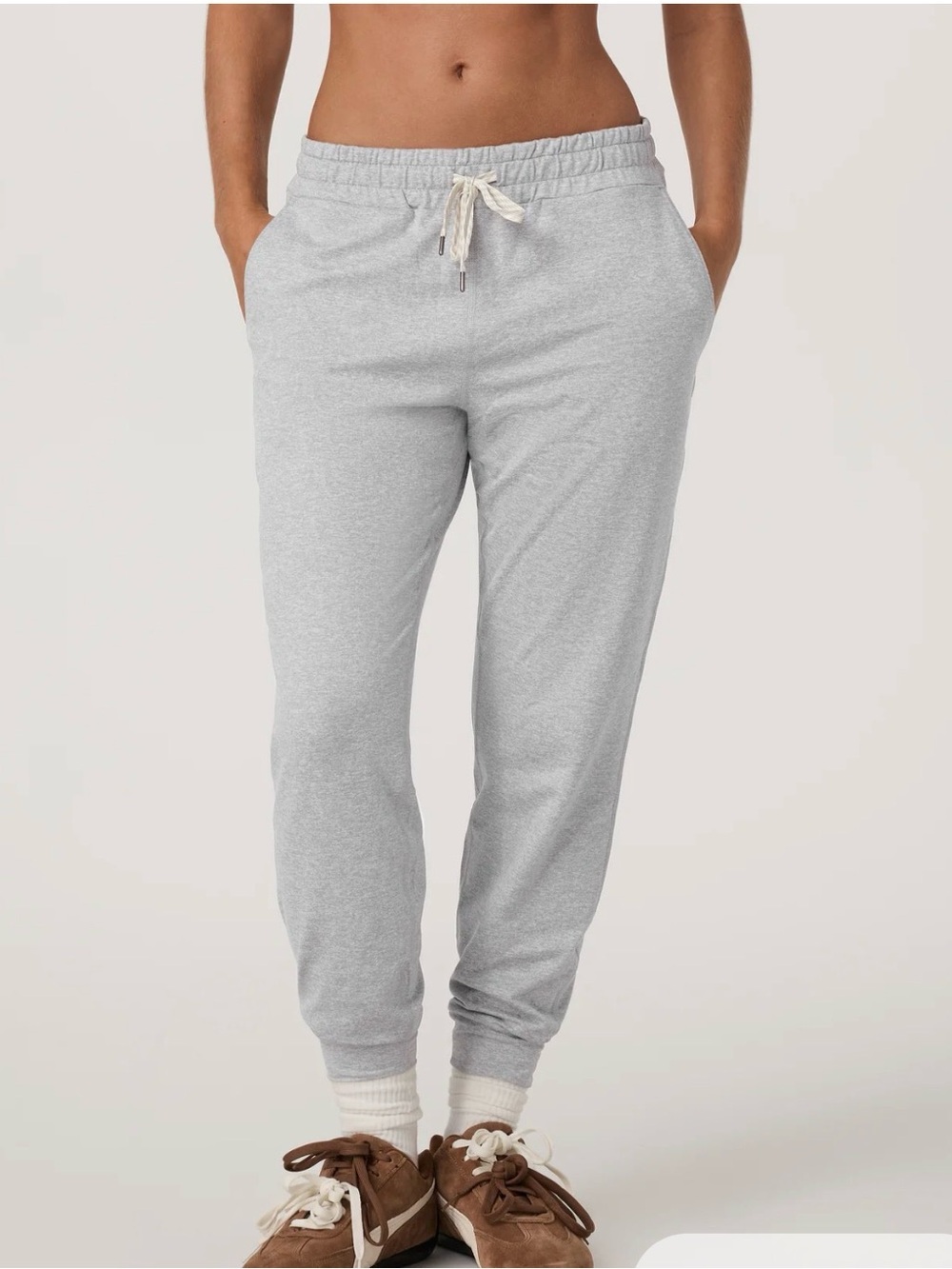 Vuori Light Gray Women's Performance Joggers with Drawstring
